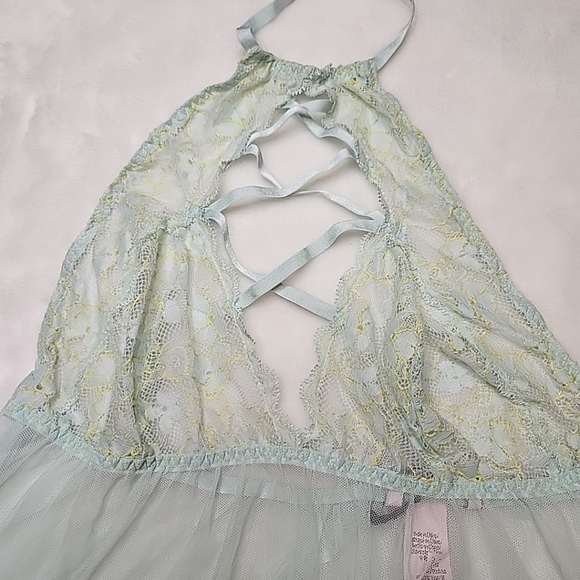 Victoria’s Secret Mesh Babydoll Mint Dress - Picture 9 of 11